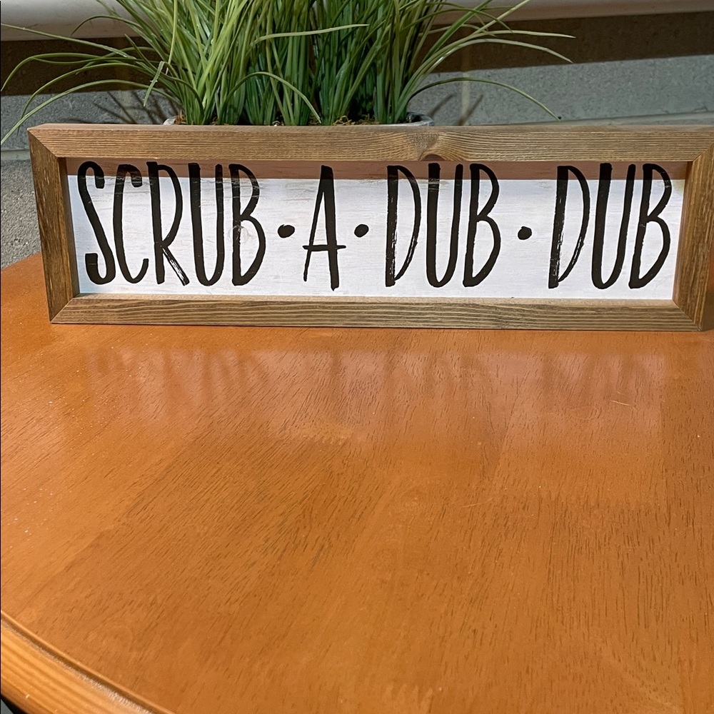 Rustic Brown and White Wall Sign